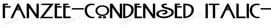 Fanzee-Condensed Italic字体转换